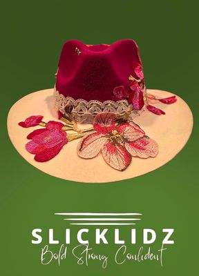 Slicklidz "Crimson Blossom Royale” Fedora