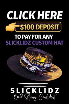 Slicklidz Custom Hat Deposit (To pay a deposit to start an order). Email slicklidz4u@gmail.com to let us know what your specific order is and we will design it and make it.