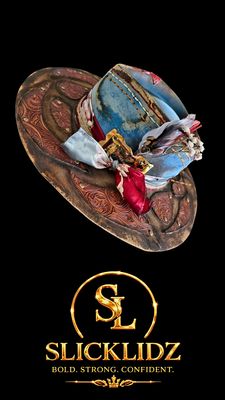 Slicklidz Custom One-of-a-Kind "The Rouge Revenant" Fedora ONE SIZE ONLY XXL