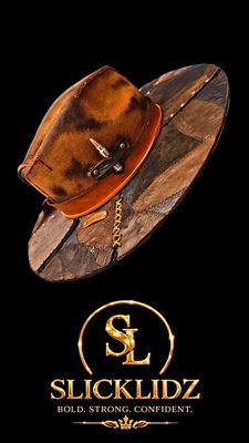 Slicklidz Custom "Rust &amp; Relic" Fedora ONE OF A KIND- WILL NOT MAKE AGAIN SIZE LARGE ONLY (61CM)