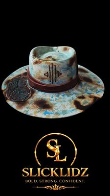 Slicklidz Custom "Lion's Valor" Hand Painted Fedora