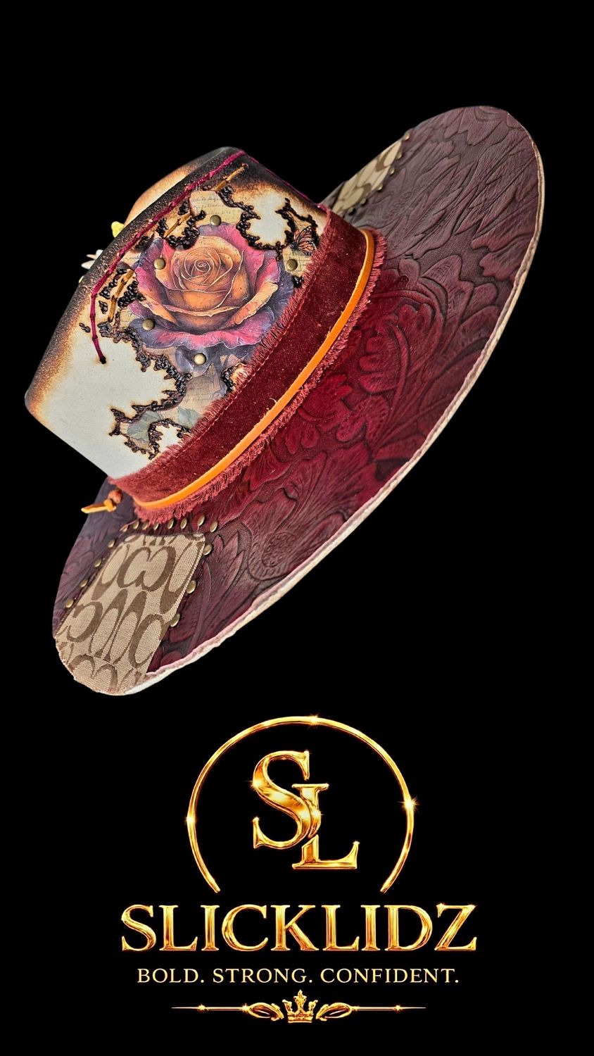 Slicklidz Custom "Rosewood Legacy" Fedora Size 59cm only One-of-a-kind and will only make this one