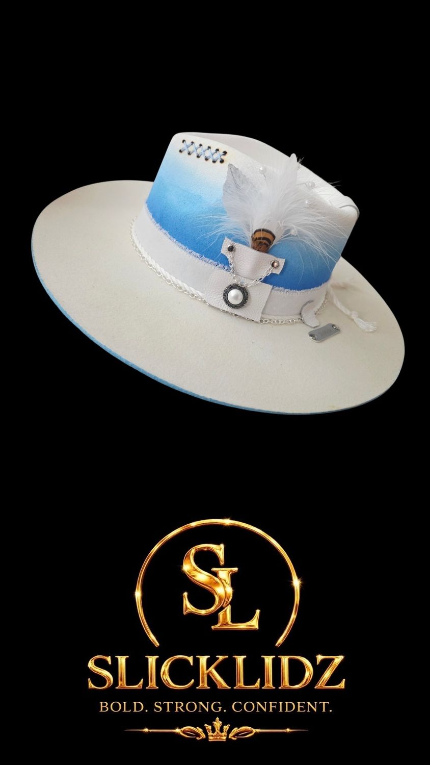 Slicklidz Custom  "Blue Ice Royale"  Fedora