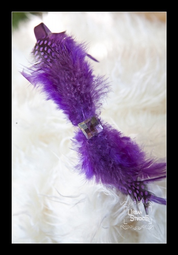Feathered Purple Headband