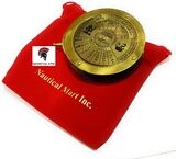 Brass Compass Nautical Magnifying Glass Vintage Calendar Compass