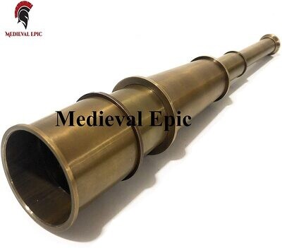 Antique Brass Spyglass 18&quot; Marine Telescope Nautical Spyglass Antique Mounted Solid Brass 18 Inch Pirate Telescope