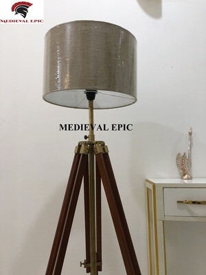 Adjustable Modern Wooden Crafter Tripod Floor Lamp