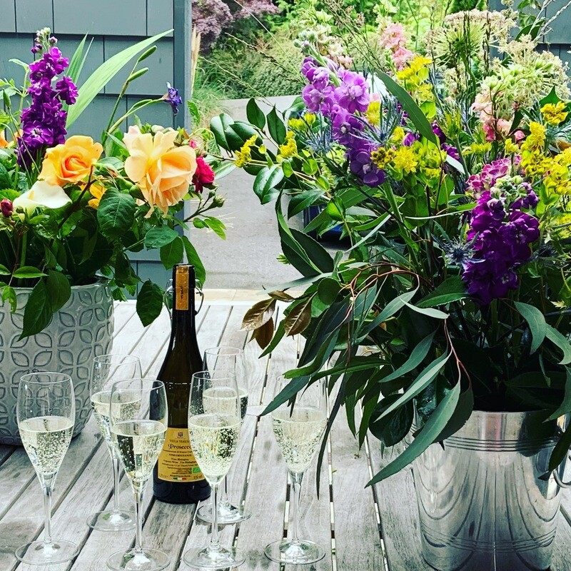 Fill your champagne cooler, a perfect addition to the Thanksgiving table.