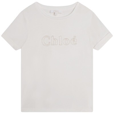 Chloe meisjes T-shirt C15E03 wit-ecru Chloe meisjes T-shirt C15E03 wit-ecru