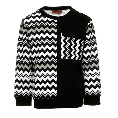 Missoni jongens sweater MT4P30 zwart/wit