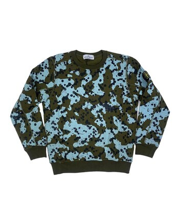 Stone Island Junior Sweater 791662430 groen/lichtblauw