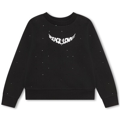 Zadig et Voltaire meisjes sweater X15424 zwart