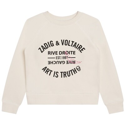 Zadig et Voltaire meisjes sweater X15406 ecru