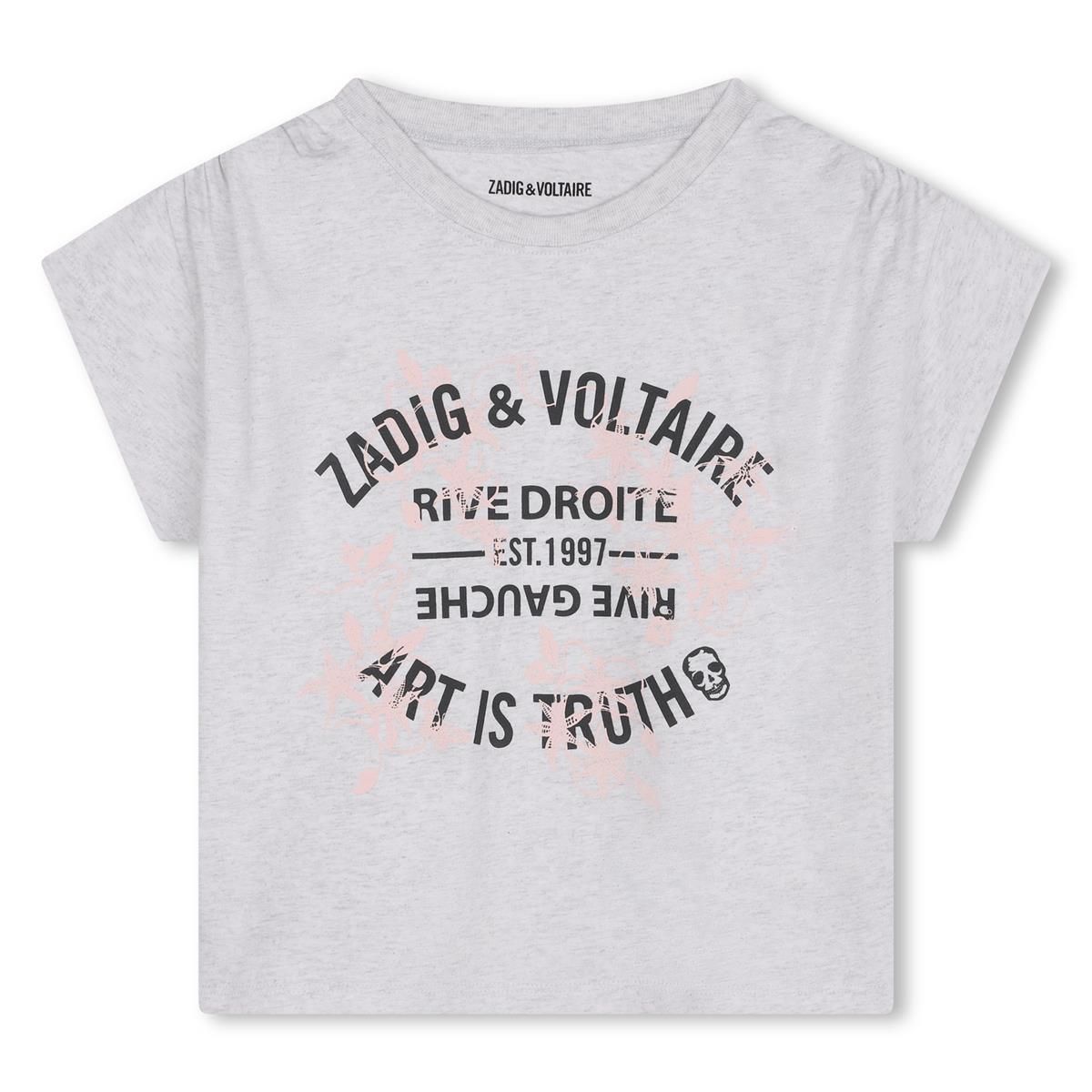 Zadig et voltaire t-shirt X60237 grijs