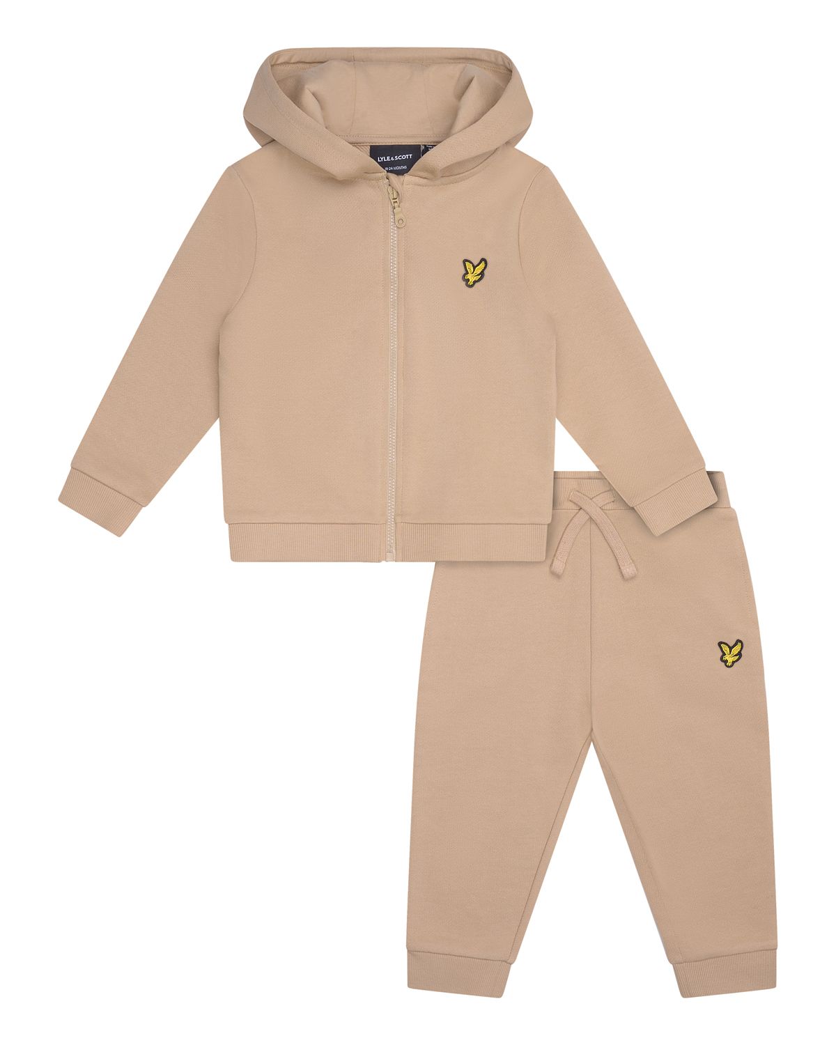 Lyle &amp; Scott Hoodie en Jogger set zand