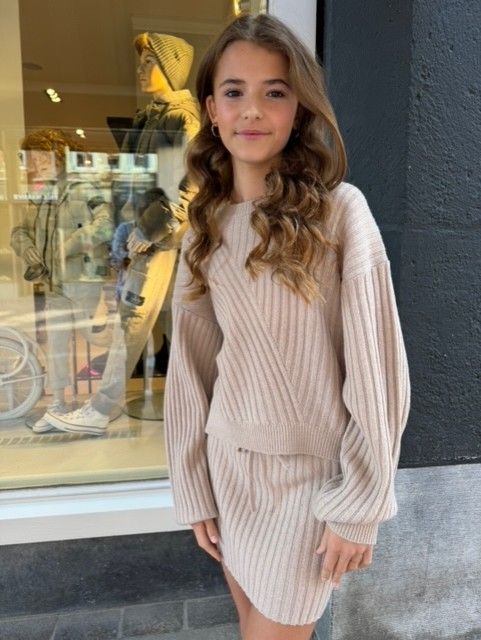 Designers Remix Trui Carmen sweater zand Designers Remix Trui Carmen sweater zand