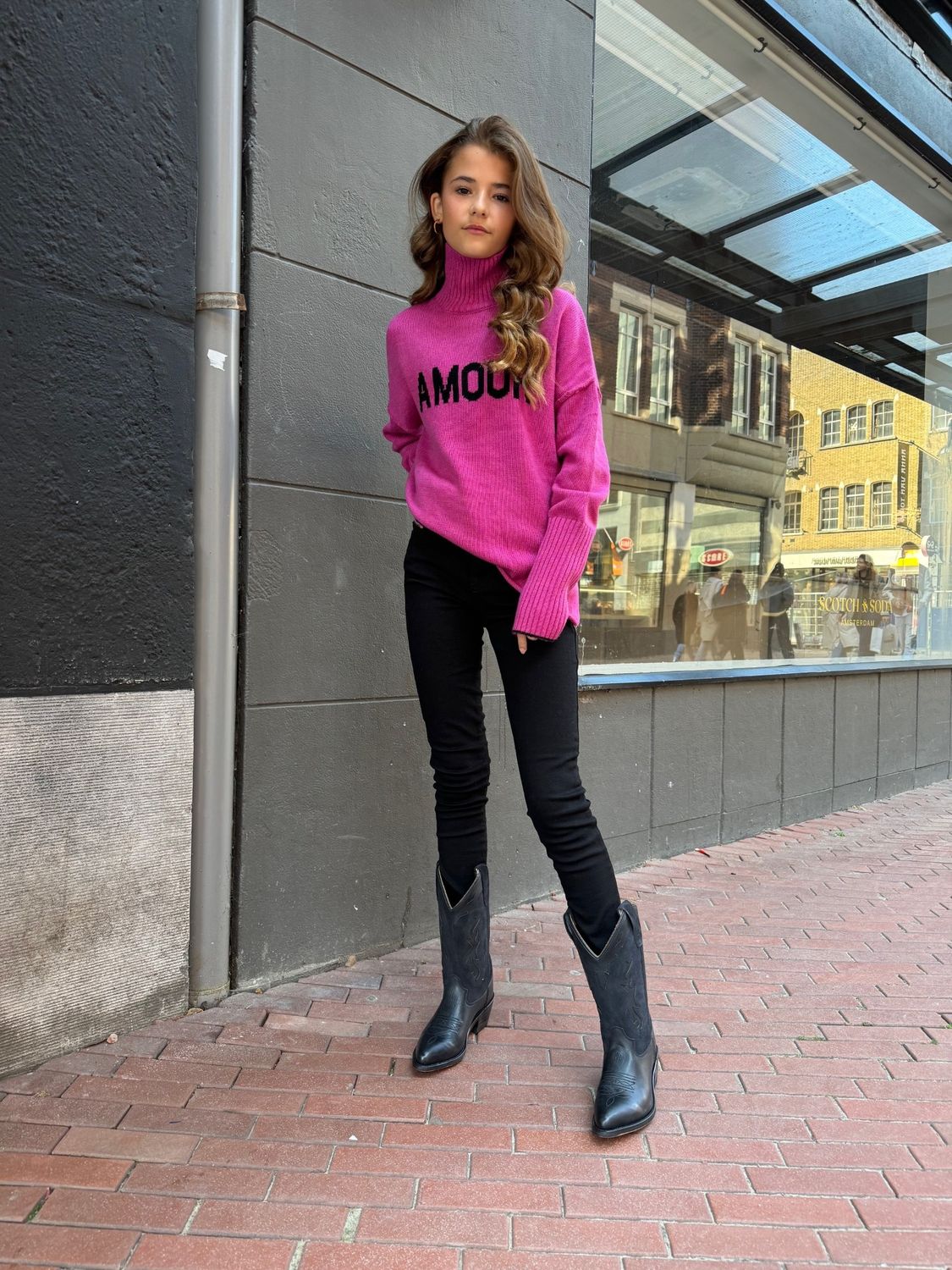 Diesel meisjes jeans Slandy High zwart
