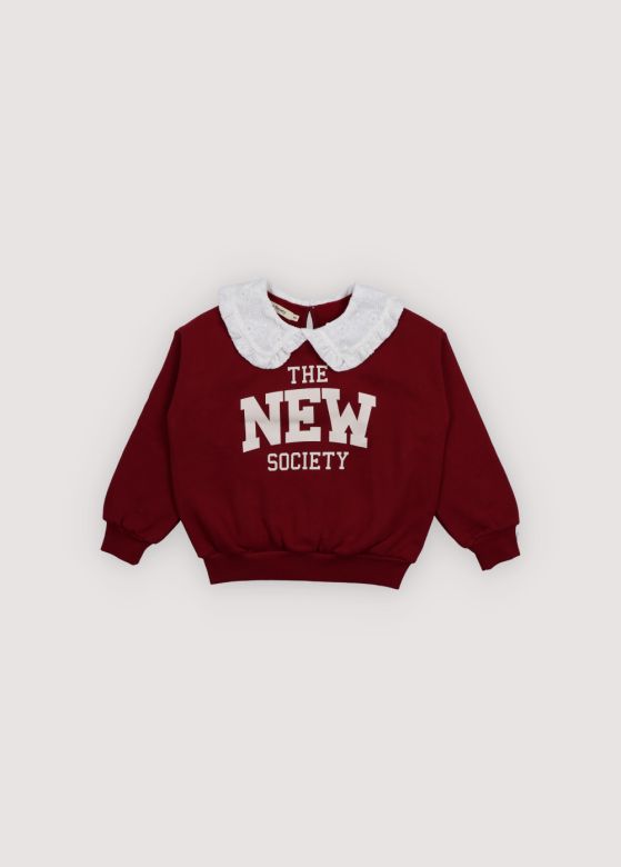 The New Society Angela Sweatshirt Bordeauxrood