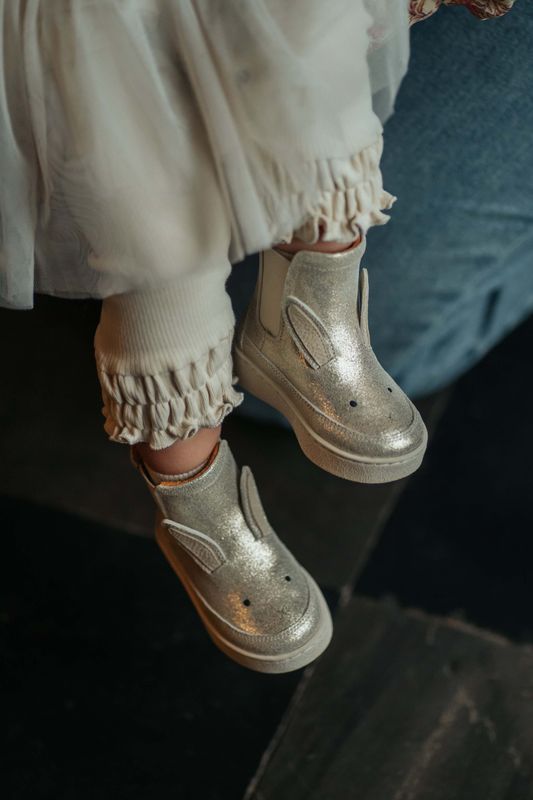 Donsje Kheera boots bunny zilver
