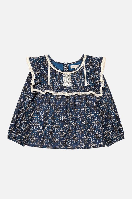 Louise Micha Kerien Blouse blauw Louise Micha Kerien Blouse blauw