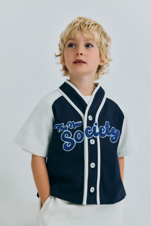 The New Society Top Gorse shirt marine