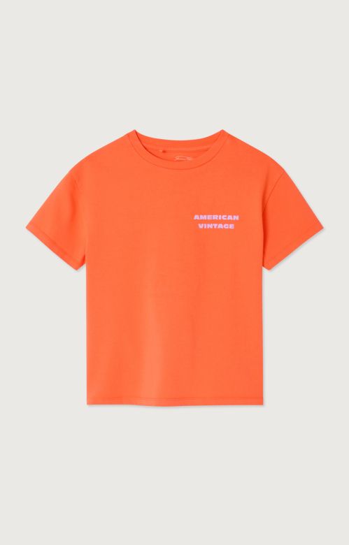 American Vintage Fizvalley km shirt oranje