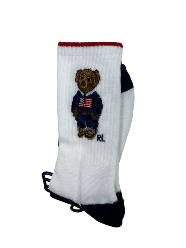 Ralph Lauren sokken set 3 paar 444P03163001 marine/wit
