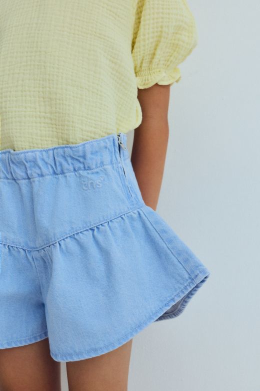 The New Society Bellis short blauw
