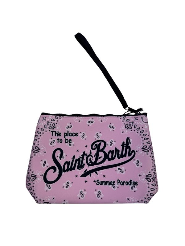 Saint Barth tasje Aline Bandana roze