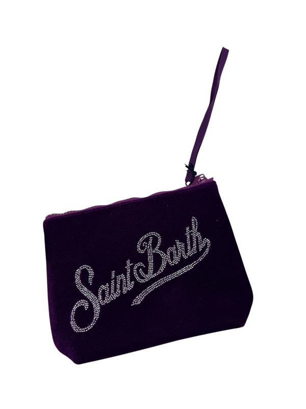 Saint Barth tasje Aline velvet fuchsia