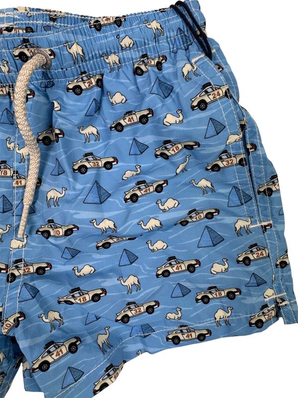 Saint Barth zwembroek Jean lighting safari blauw