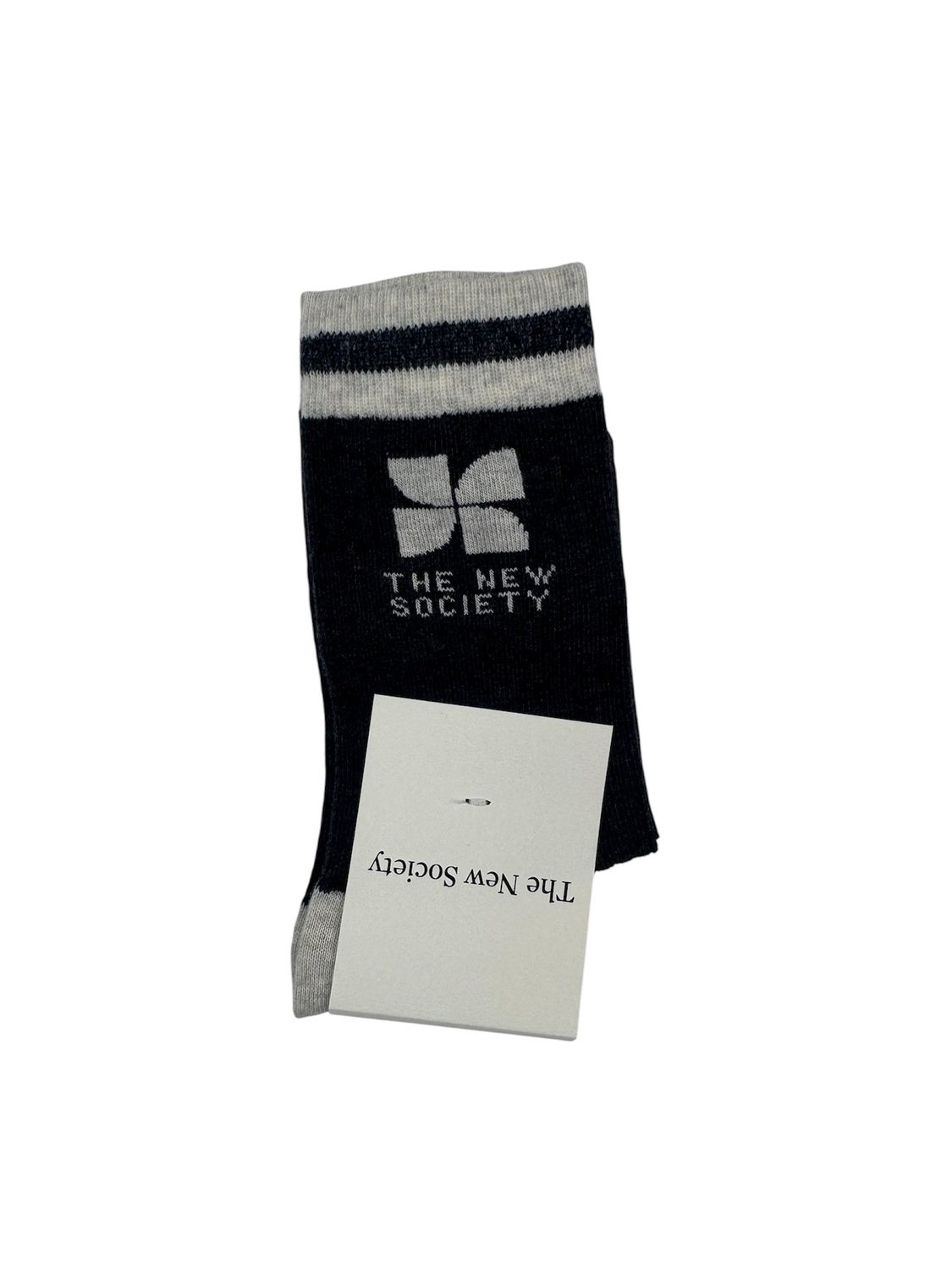 The New Society TNS logo socks antraciet