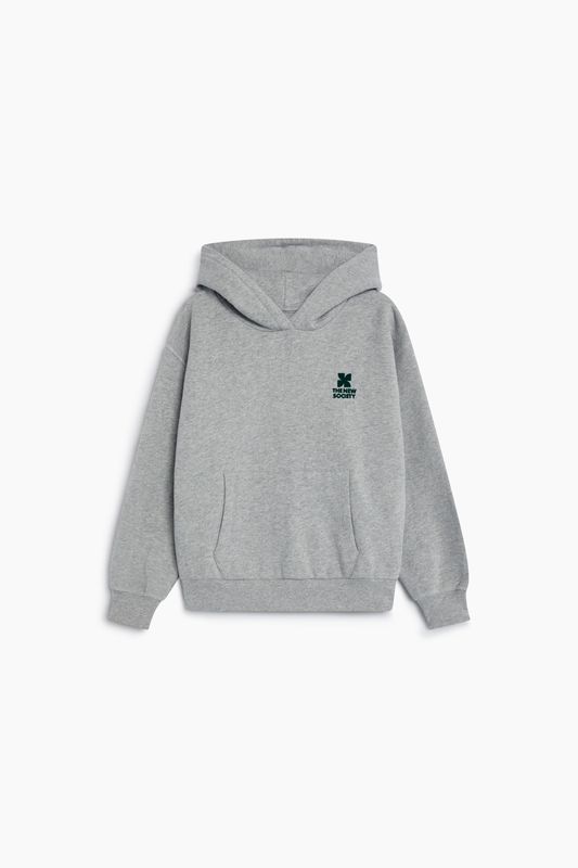 The New Society TNS logo hoodie grijs