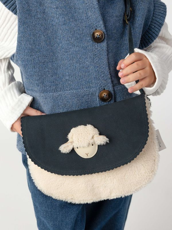 Donsje Ismay Purse Lammy navy nubuck