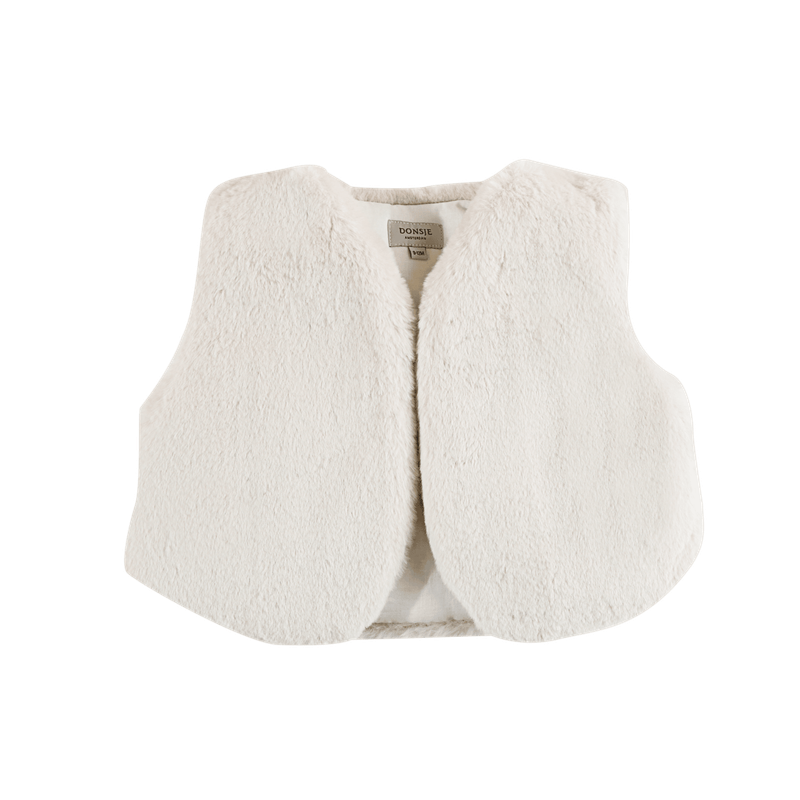 Donsje Pimmy Gilet off white teddy