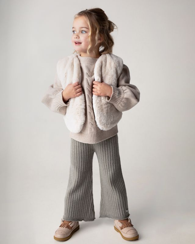 Donsje Pimmy Gilet off white teddy