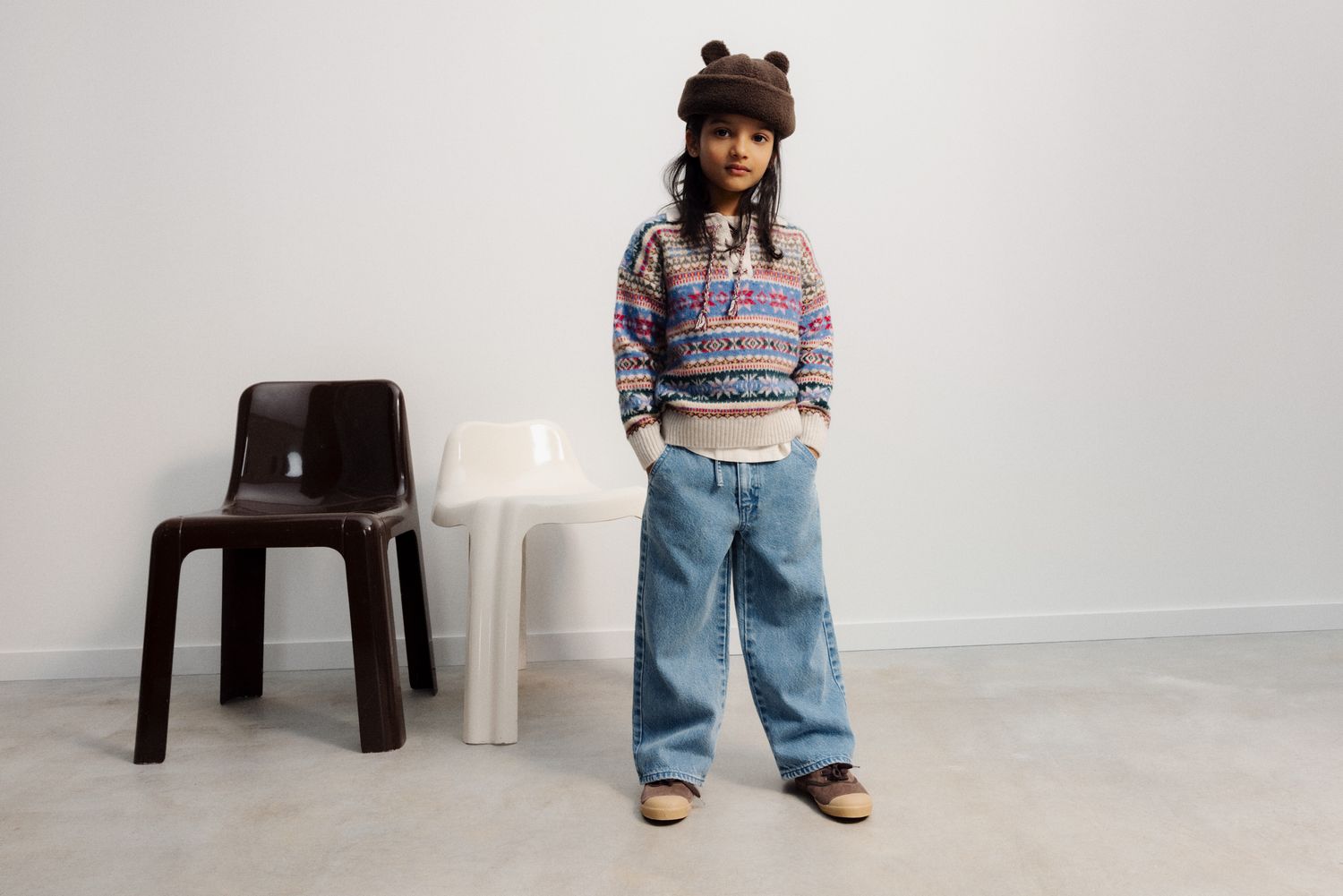 The new Society Ridge denim blauw girls