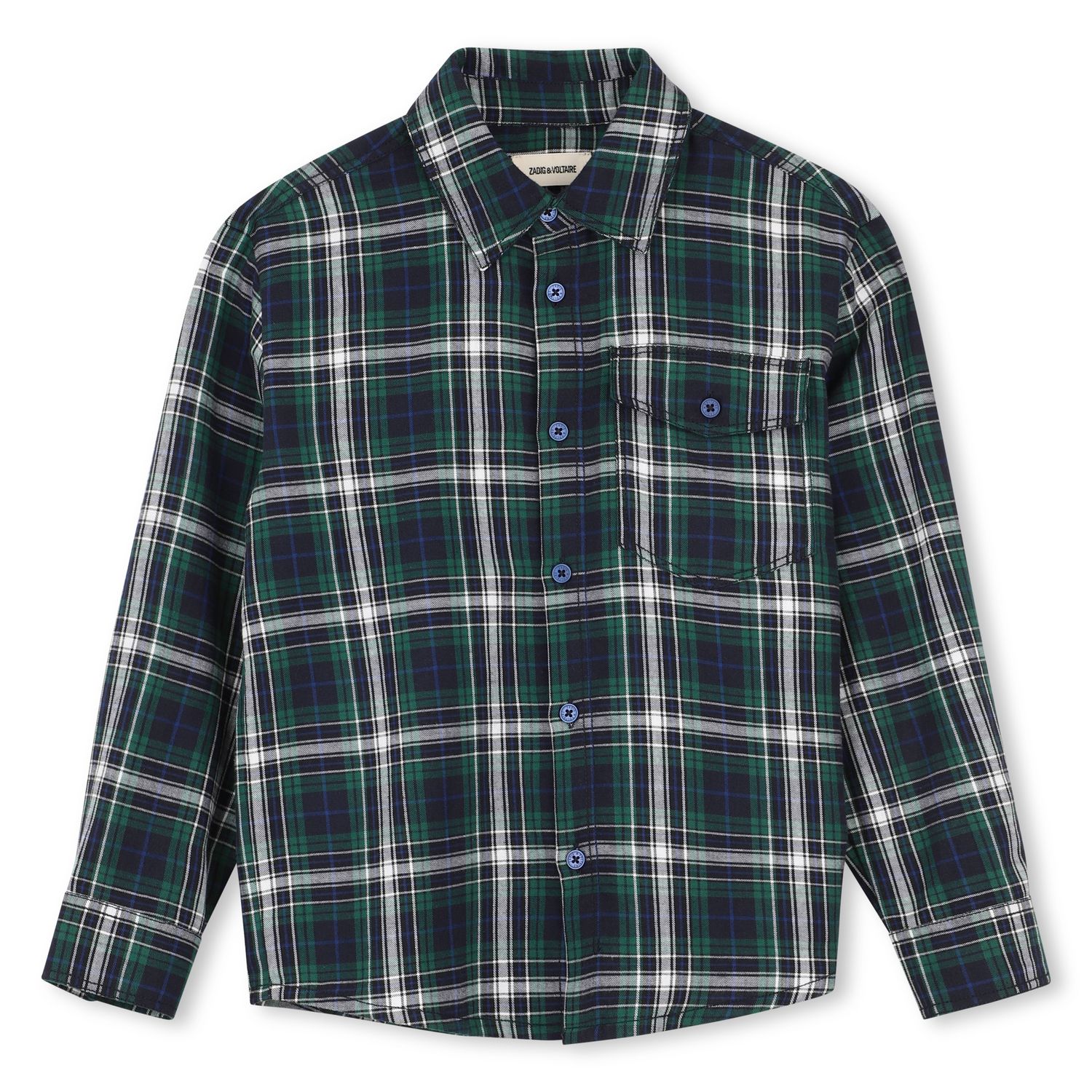Zadig et Voltaire Blouse X60855 groen/ruit