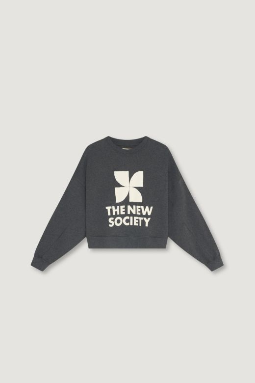 The New SocietyTNS logo Sweatshirt. antraciet