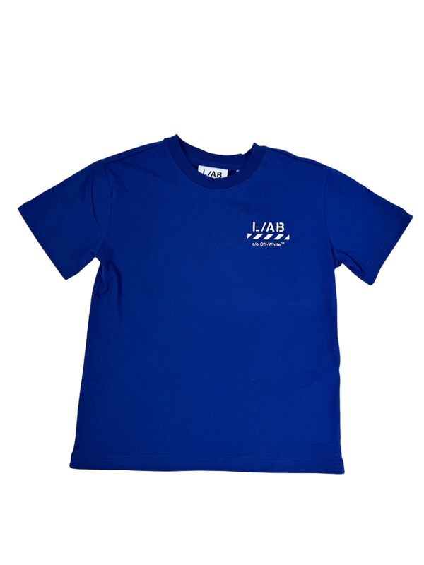Lab OFF WHITE Diag SS Tee blauw