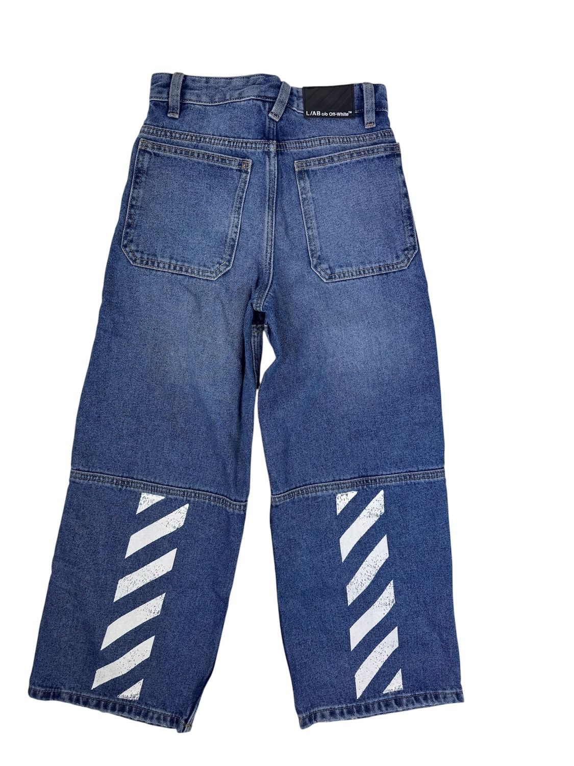 Lab OFF WHITE Diag wide jeans blauw