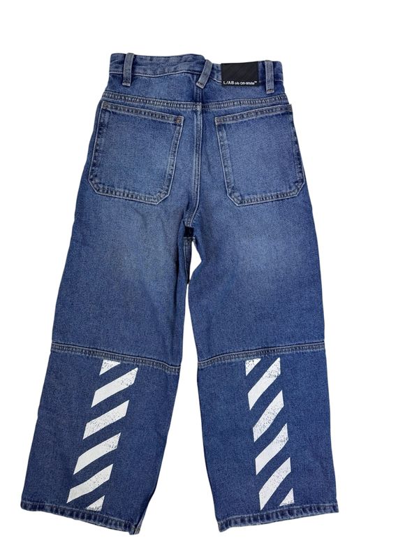 Lab OFF WHITE Diag wide jeans blauw
