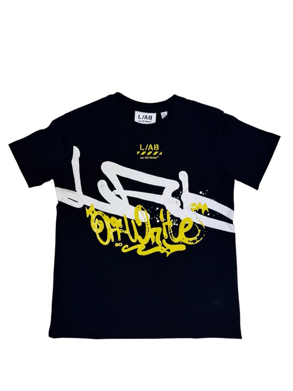 Lab OFF WHITE Graffiti ss Tee zwart