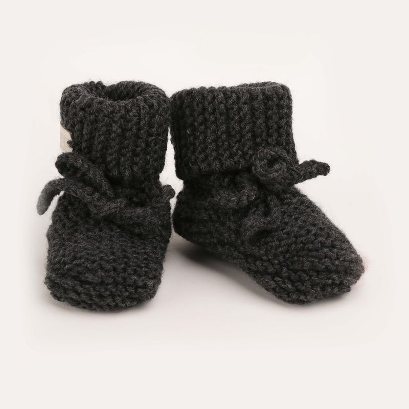 Softie Merino slofjes antraciet