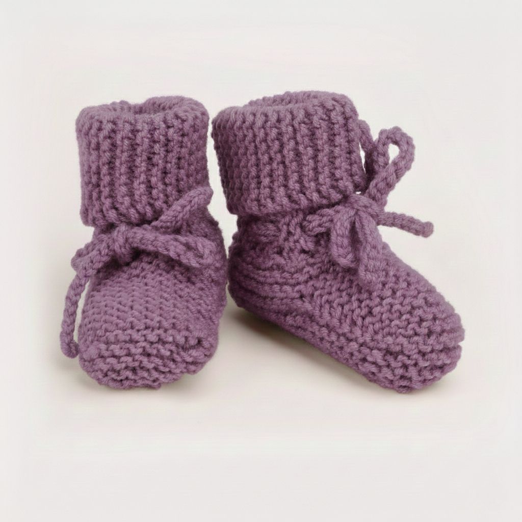 Softie Merino slofjes paars