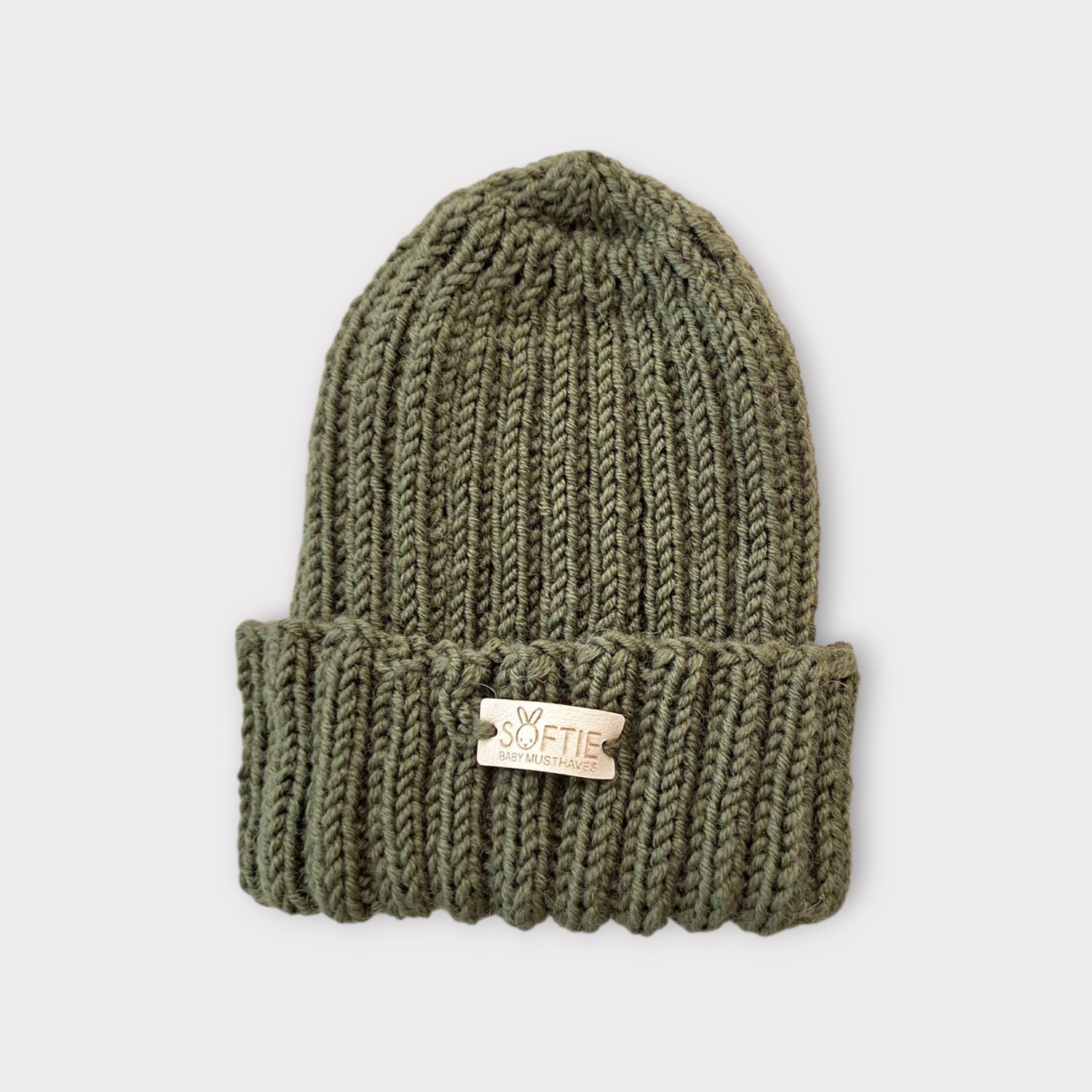 Softie Merino Beanies olijfgroen