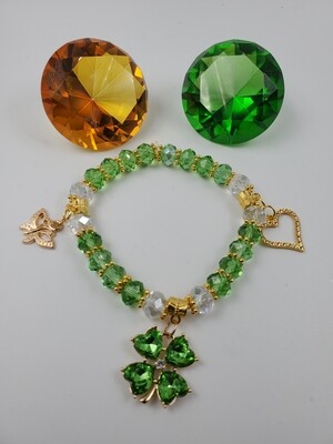 Bracelet "Lucky Green Clover"
