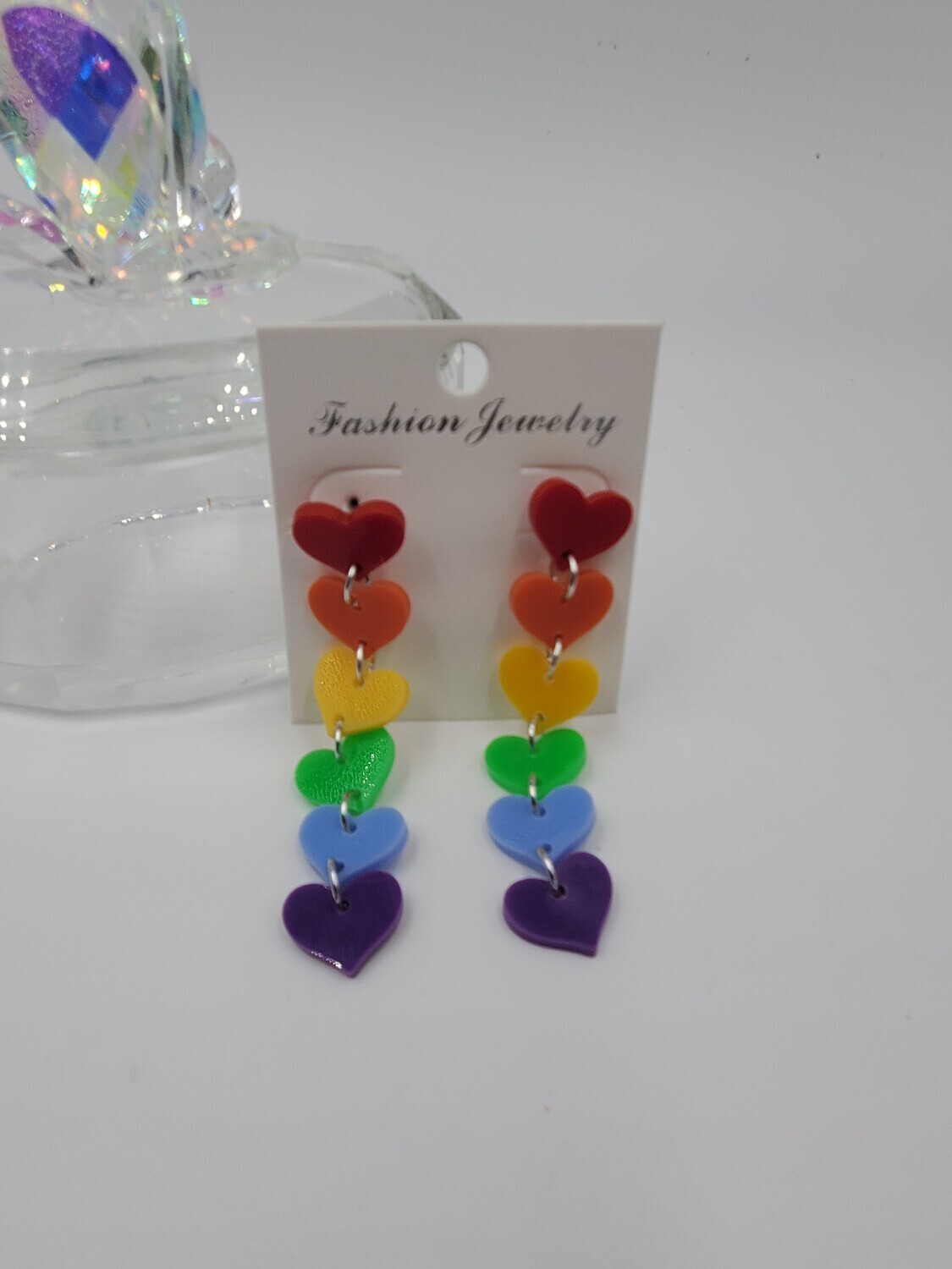 Rainbow 🌈 Dangling ❤ Earrings
