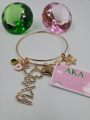 Credit Card Bracelet (Green/Pink)