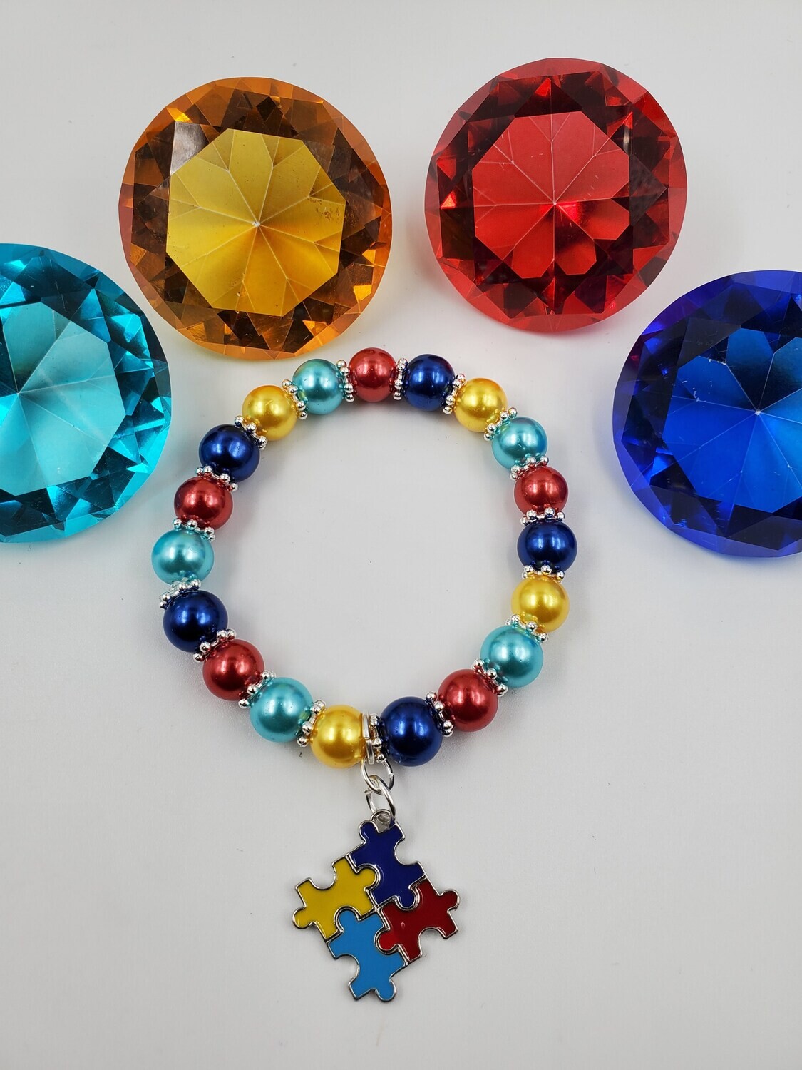 Autism: Colored Pearls puzzle bracelet